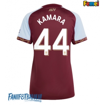 Aston Villa Boubacar Kamara #44 Tricou Fotbal Replică 2025-26 Femei Acasa